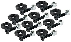 Countersunk Bolts 1/4" With 1" Washer Black