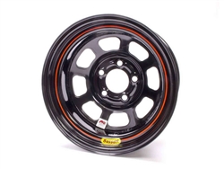 15X8 IMCA 5X5 4" Backspace Black D-Hole