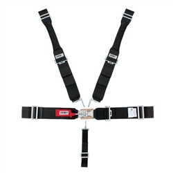 Black 5pt 50" Bolt In / Ind. Harness W/ Dog Bone Shoulder Harness