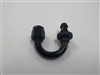 -6 AN Female 180Deg Pushlock Hose End - Black