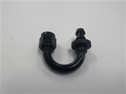 -6 AN Female 180Deg Pushlock Hose End - Black