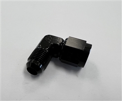 -6 90 Degree Swivel Female To Male Flared Black