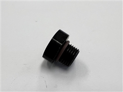 -6 Straight Thread Port Plug Black