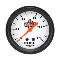 Fuel Pressure Gauge, 0-15 psi, Mechanical Silver Face