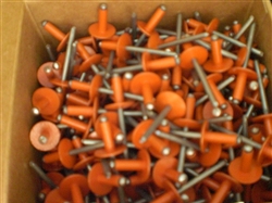 3/16" ORANGE LARGE HEAD POP RIVETS 250BX